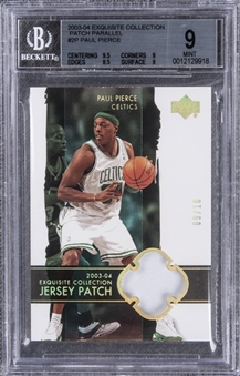 2003-04 UD "Exquisite Collection" Patch Parallel #2P Paul Pierce Game Used Patch Card (#09/10) - BGS MINT 9